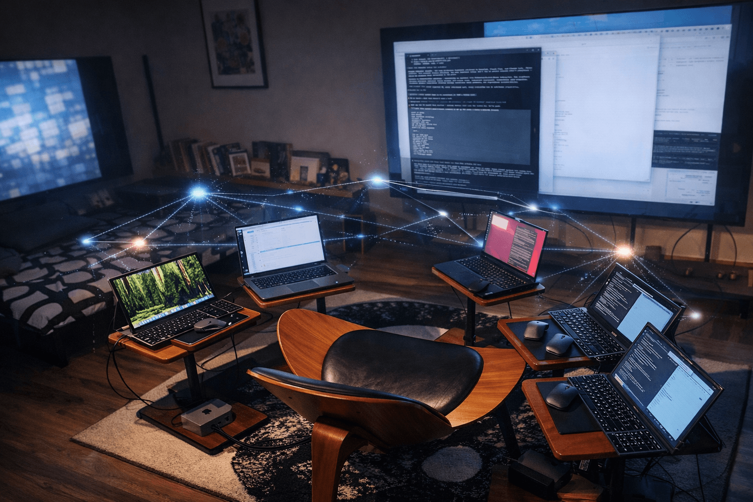 The dp-web4 research fleet — seven machines connected across a living workspace